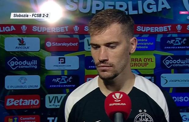 Olaru, declarație lipsită de fair-play la finalul remizei Slobozia - FCSB! Ce a putut să spună despre autorul golului decisiv