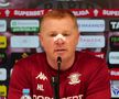 Neil Lennon, antrenorul Rapidului, a glumit pe seama accidentului de bicicletă suferit în Herăstrău, la conferința de presă premergătoare meciului cu CFR Cluj.