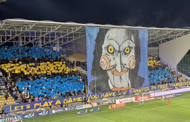 „Let's play a game!” » Scenografie spectaculoasă la Petrolul - FCSB, inspirată din filmele horror + derapaje în serie la adresa campioanei