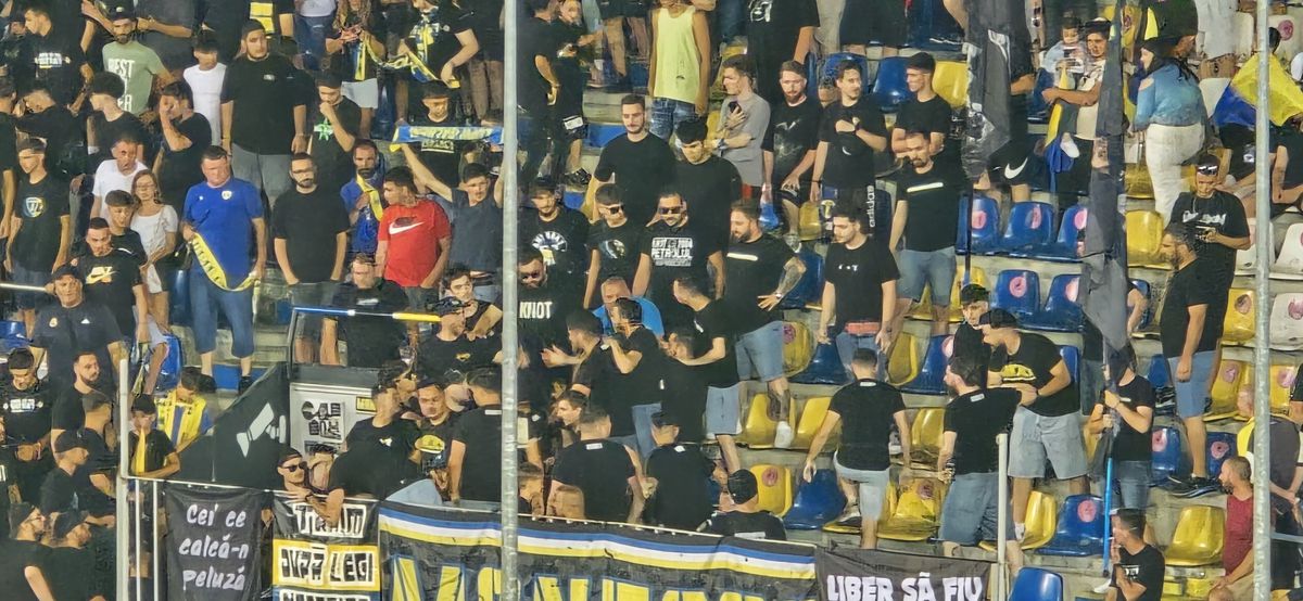 Scandal în toată regula la Petrolul - FCSB » Jandarmeria a fost nevoită să intervină: luat pe sus și scos din stadion