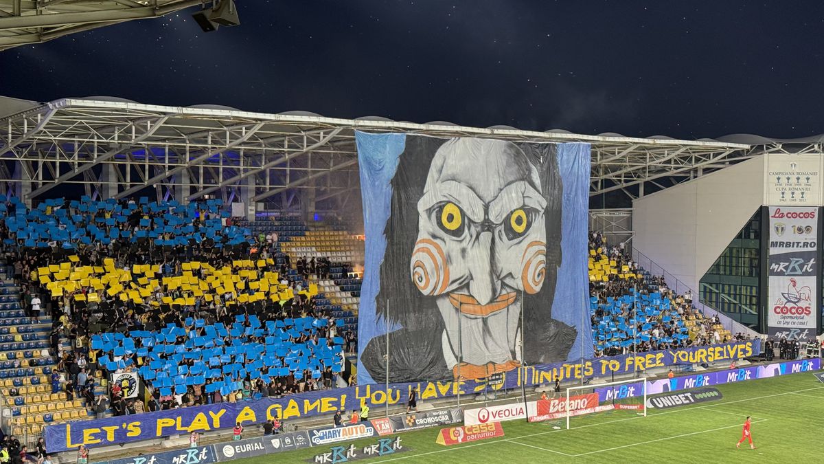 Scenografie Petrolul în meciul cu FCSB
