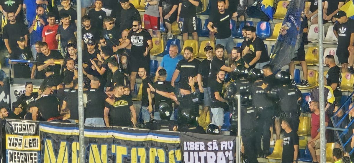 Scandal în toată regula la Petrolul - FCSB » Jandarmeria a fost nevoită să intervină: luat pe sus și scos din stadion
