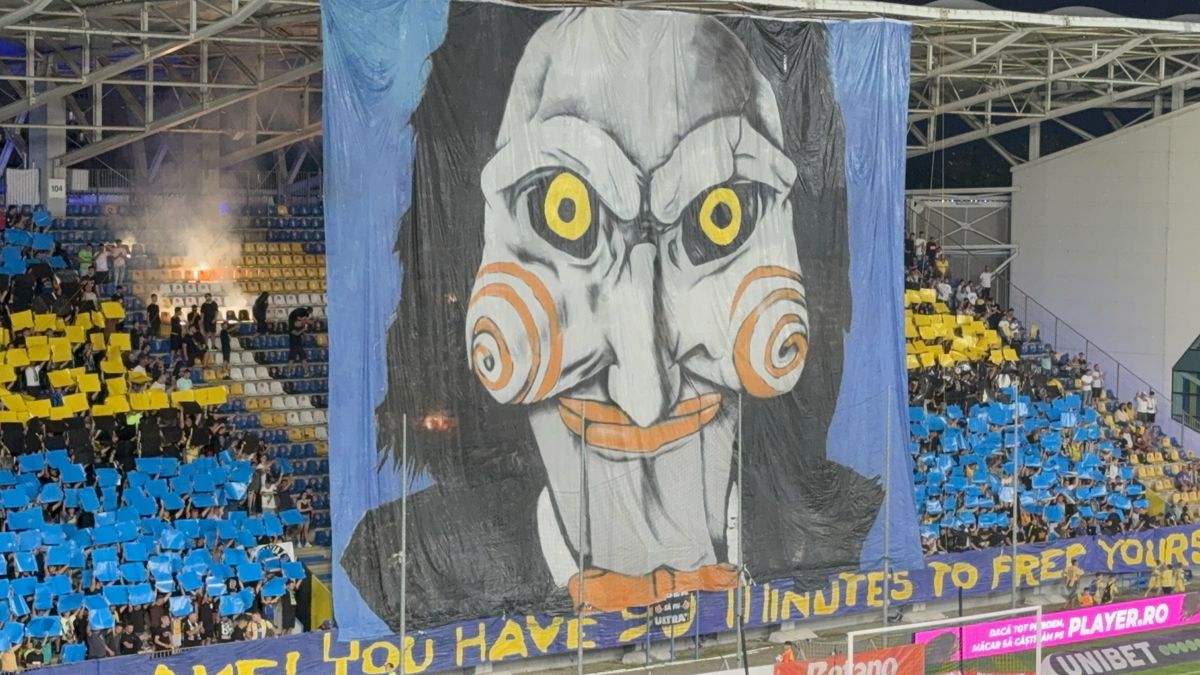 Scenografie Petrolul în meciul cu FCSB