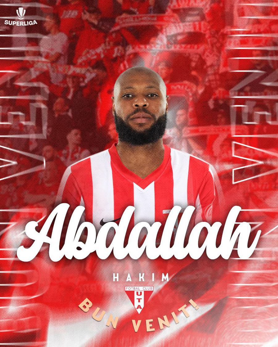 Hakim Abdallah, prezentat oficial la UTA/ FOTO: Facebook @UTA Arad Hakim Abdallah a semnat în Superliga, la 24h de când a fost pus pe liber de Dinamo: „Bun venit!”