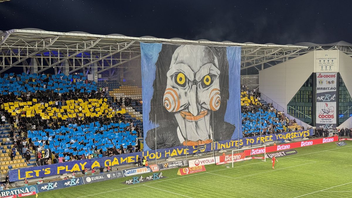 Scenografie Petrolul în meciul cu FCSB