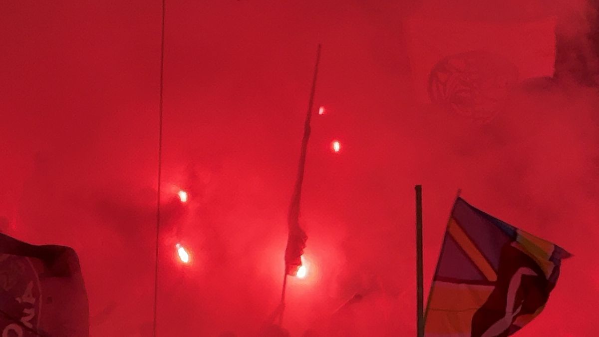 Au aprins peluza! Zeci de torțe și fumigene la Petrolul - FCSB: Jandarmeria, driblată din nou