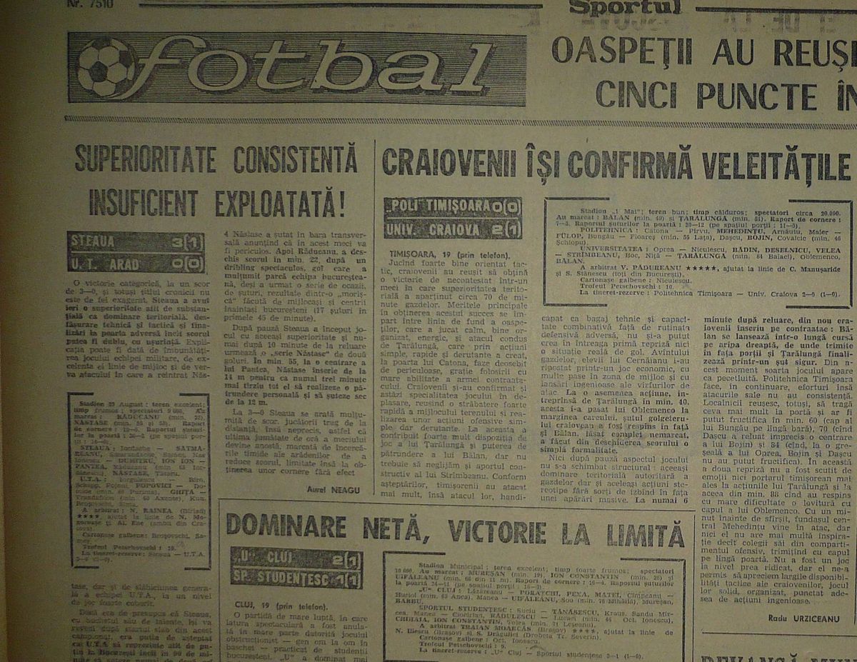RETRO GSP. 47 de ani de la prima vrajă făcută de „Samantha": „Îl exasperasem pe Ienei cu driblingurile mele”