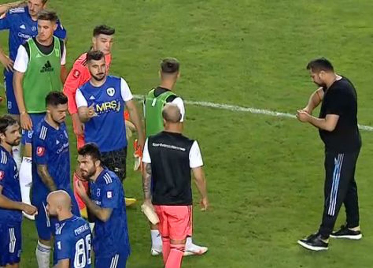 FOTO FCU Craiova - Petrolul, Croitoru și Mititelu după meci 19.08.2022