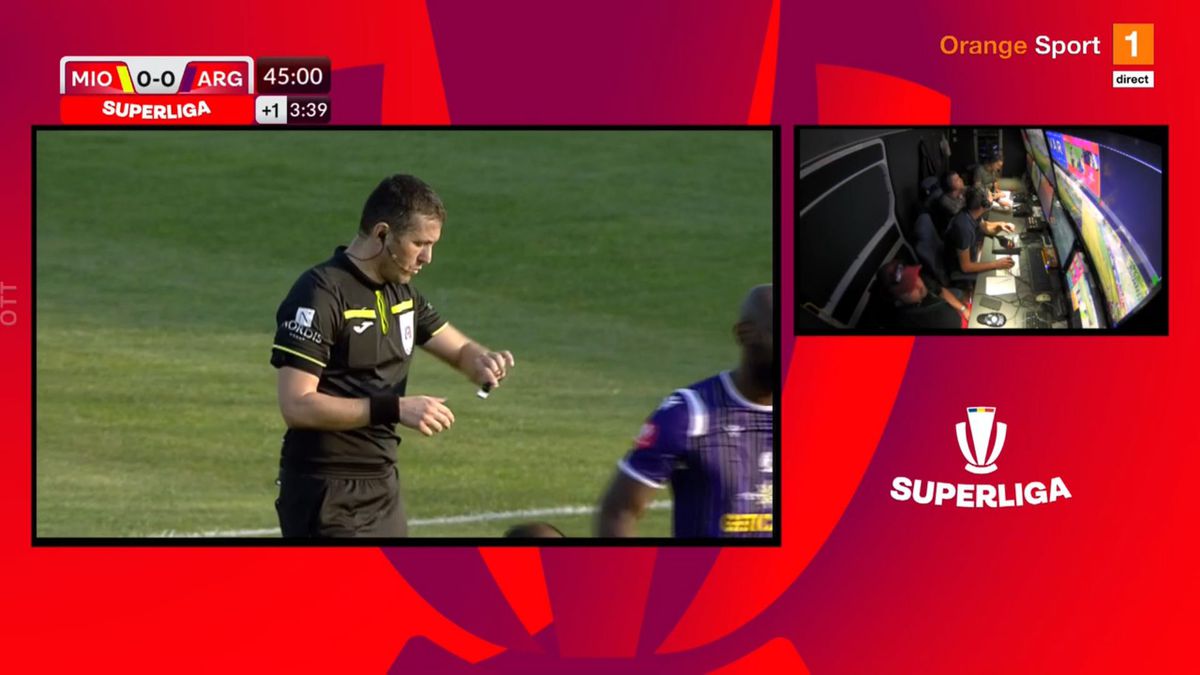 CS Mioveni - FC Argeș, întrerupt peste 10 minute din cauza VAR » Deciziile lui Hațegan