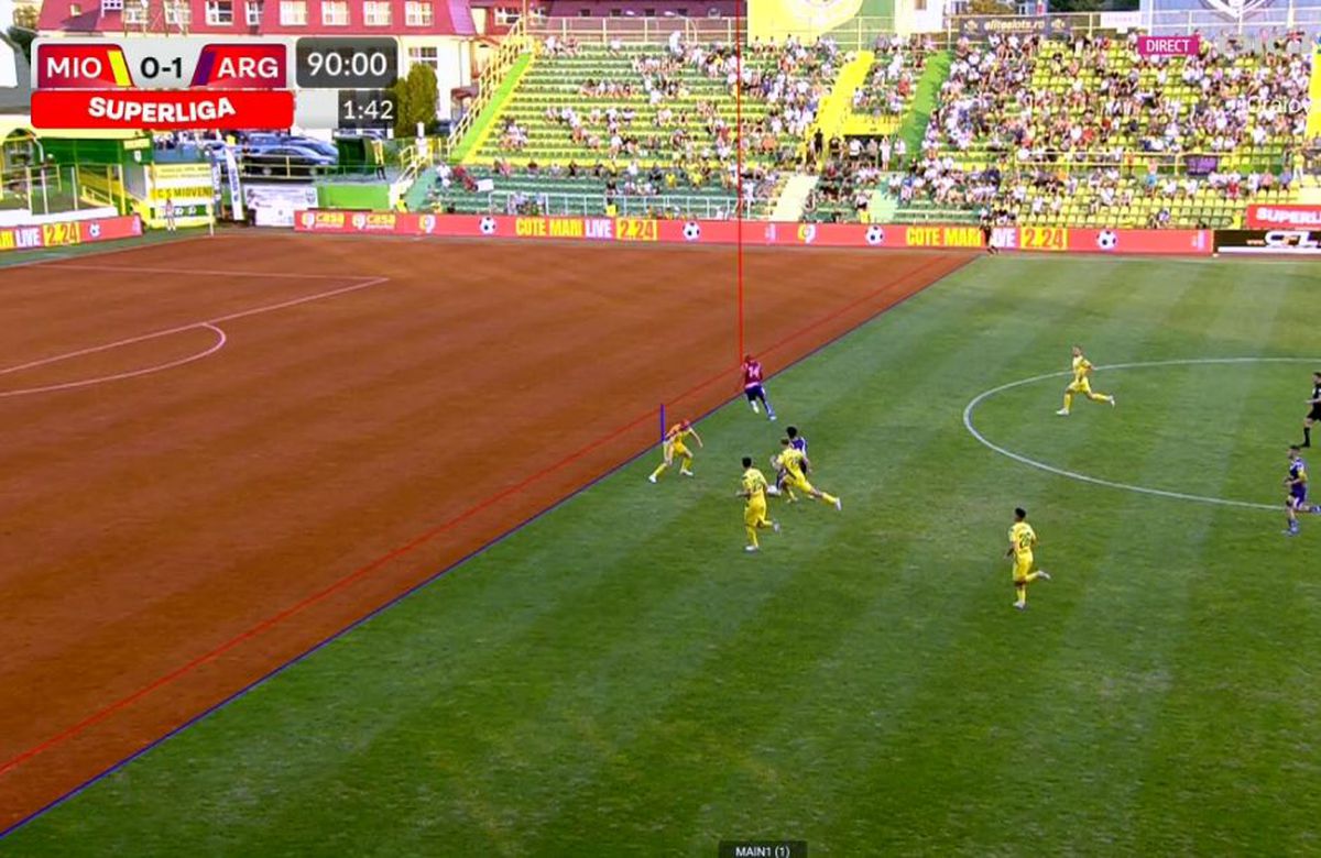 CS Mioveni - FC Argeș, întrerupt peste 10 minute din cauza VAR » Deciziile lui Hațegan