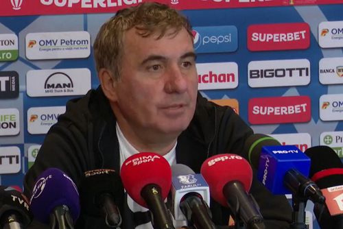 Gică Hagi, 58 de ani, managerul Farului, a susținut azi conferința de presă premergătoare meciului cu Rapid.