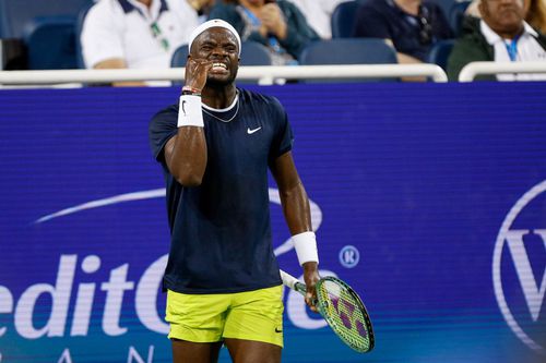 Frances Tiafoe sărbătorind calificarea în finală la Cincinnati Foto: Imago