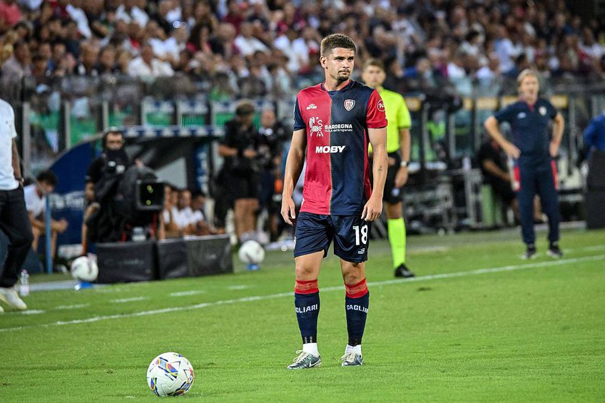 Răzvan Marin, 28 ani, a fost integralist în Cagliari - Roma 0-0, partidă din runda inaugurală a Serie A / foto: Imago