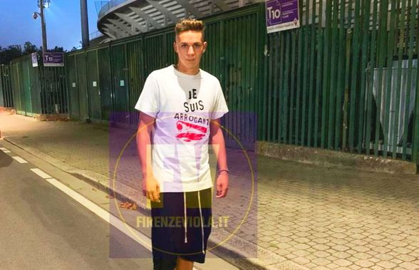 FOTO Louis Munteanu e în Firenze, pentru a oficializa transferul în Serie A! Viitorul încasează o avere în schimbul atacantului