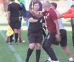 FOTO Faza zilei s-a petrecut la meciul Rapid - Turris » Adrian Iencsi a lovit-o din greșeală pe arbitra de rezervă. Ce s-a întâmplat după