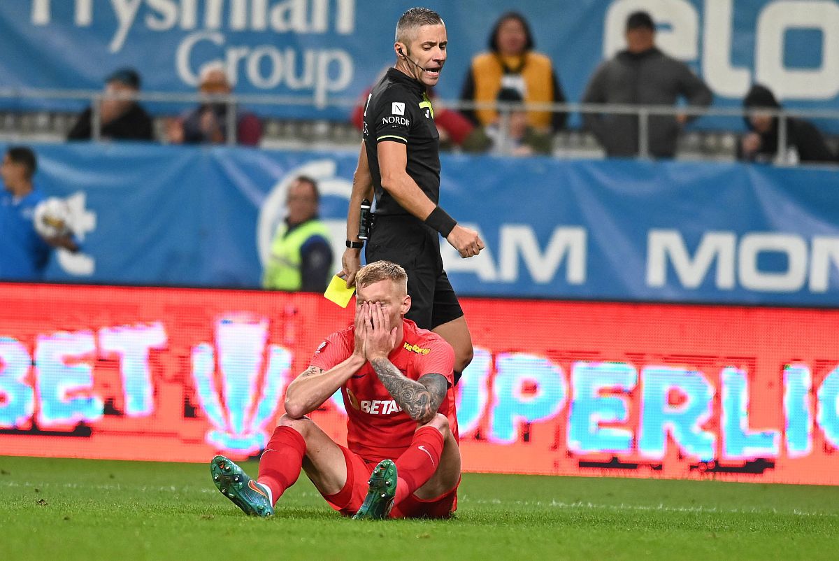 Jucătorul refuzat de Craiova și adus de MM la FCSB, erori grave în Bănie » A greșit la alte 3 goluri în acest sezon