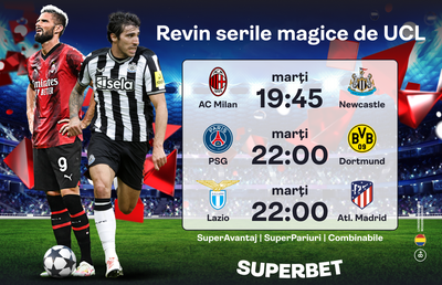 Încep grupele Ligii! Oferta de pariuri pentru meciurile de marţi din Liga Campionilor