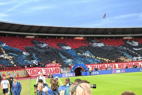 Scenografie spectaculoasă în Steaua Roșie - Benfica, foto: sportal.rs