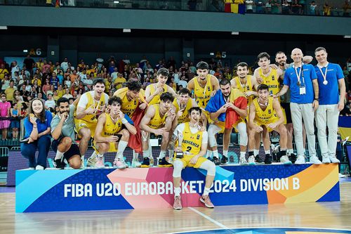 Echipa masculină U20 a României Foto: FR Baschet