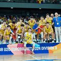 Echipa masculină U20 a României Foto: FR Baschet