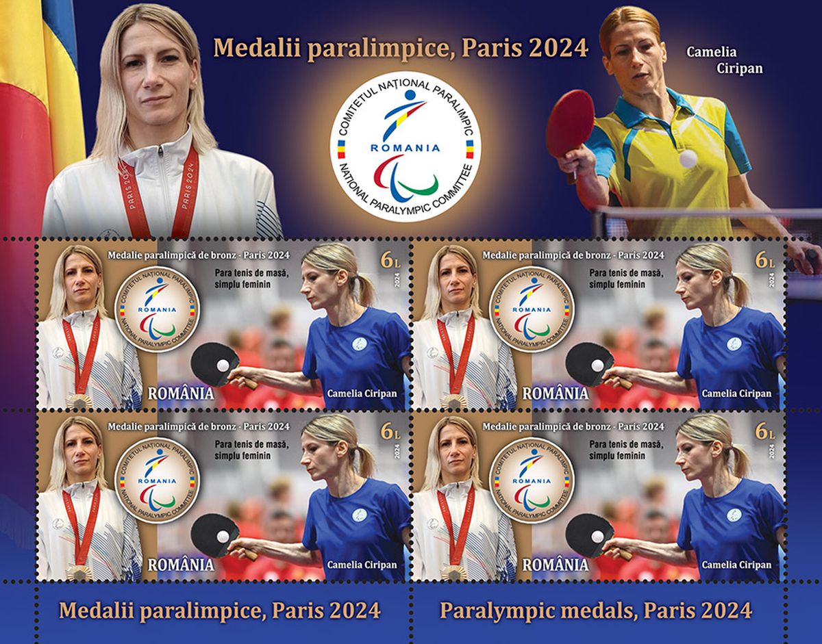 Timbre speciale dedicate medaliaților români la Jocurile Paralimpice de la Paris