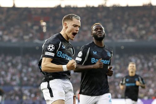 Florian Wirtz (21 de ani), mijlocașul ofensiv de la Bayer Leverkusen, a marcat în minutul 5 al meciului cu Feyenoord, din Champions League/ foto: Imago Images