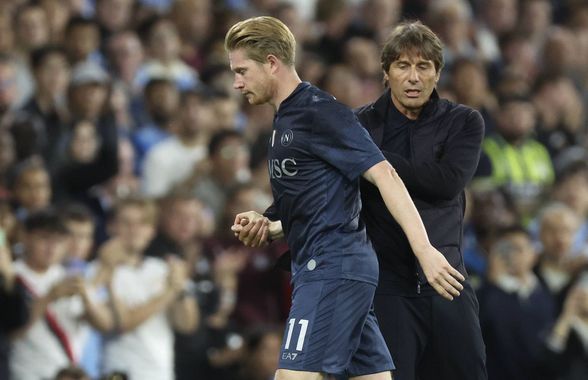 Antonio Conte: „Fără cartonașul roșu am fi fost în joc” » De Bruyne? „Uneori diavolul intervine”