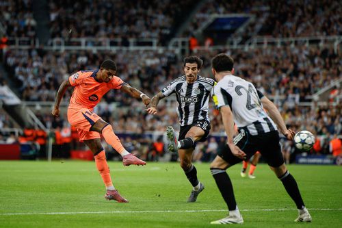 Marcus Rashford înscrie al doilea său gol pentru Barcelona împotriva lui Newcastle / Foto: Imago