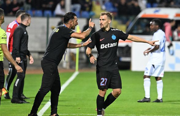 Premieră la FCSB » Intrat la pauză, Darius Olaru NU a mai preluat banderola de căpitan: pe brațul cui a rămas