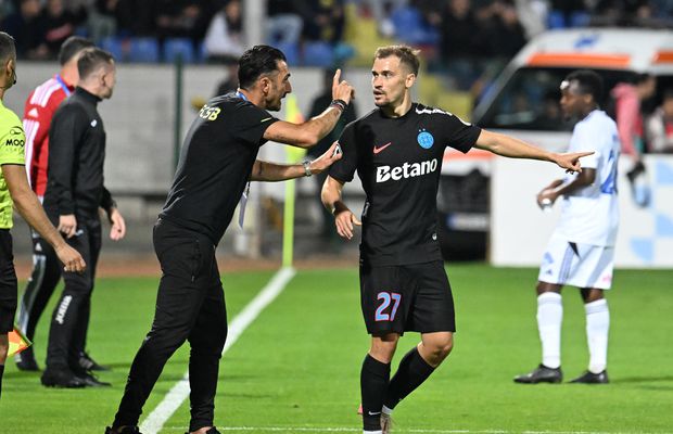 Premieră la FCSB » Intrat la pauză, Darius Olaru NU a mai preluat banderola de căpitan: pe brațul cui a rămas