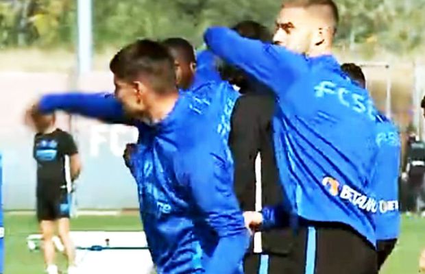 VIDEO Ce-a fost asta? Bogdan Planic și Iulian Cristea s-au „împuns” la ultimul antrenament al FCSB-ului » Cine a aplanat conflictul
