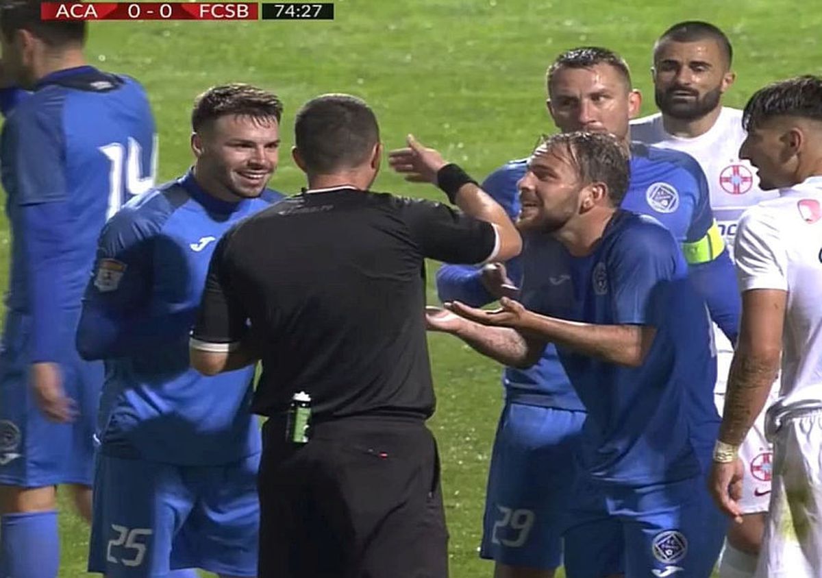 FOTO. UPDATE Scandal în Clinceni - FCSB! Cristi Balaj spune că „centralul” Cojocaru a greșit: „Era cartonaș roșu!”