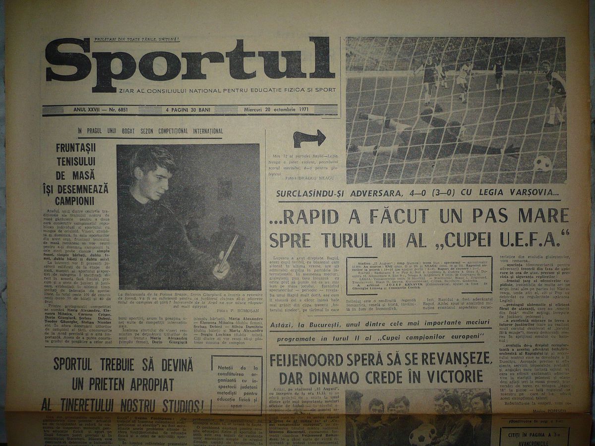 Retro gsp - marți, 19 octombrie