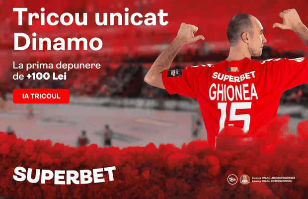 Îmbracă un super tricou original ediție specială. Prinde oferta Superbet dedicată fanilor supercampionilor de la Dinamo și iubitorilor handbalului!