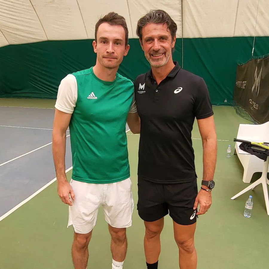 Piotr Grynkowski și Patrick Mouratoglou / FOTO: Instagram Mouratoglou caută partener pentru revenirea Simonei Halep » Îi evaluează personal la Nisa: „A vrut să ne cunoască mai bine”