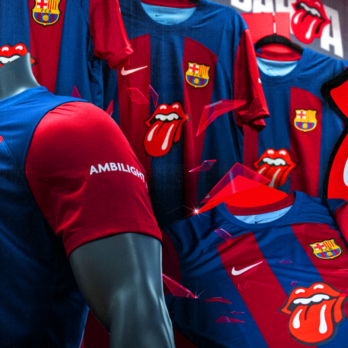 Barcelona va purta pe tricouri legendarul logo al trupei Rolling Stones la El Clasico