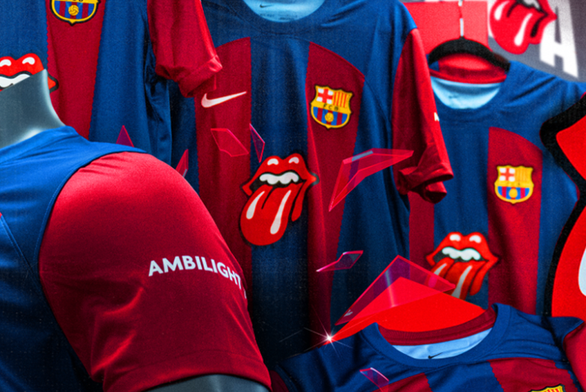Barcelona va purta pe tricouri legendarul logo al trupei Rolling Stones la El Clasico