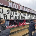 Mesajul afișat de galeria lui Salernitana // foto: Facebook @ Ultras România 1918