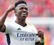 Chipul lui Vinicius Junior (24 de ani), aripa stânga de la Real Madrid și favorit pentru câștigarea Balonului de Aur, va fi proiectat pe fațada unui bloc din sectorul 4 din București.