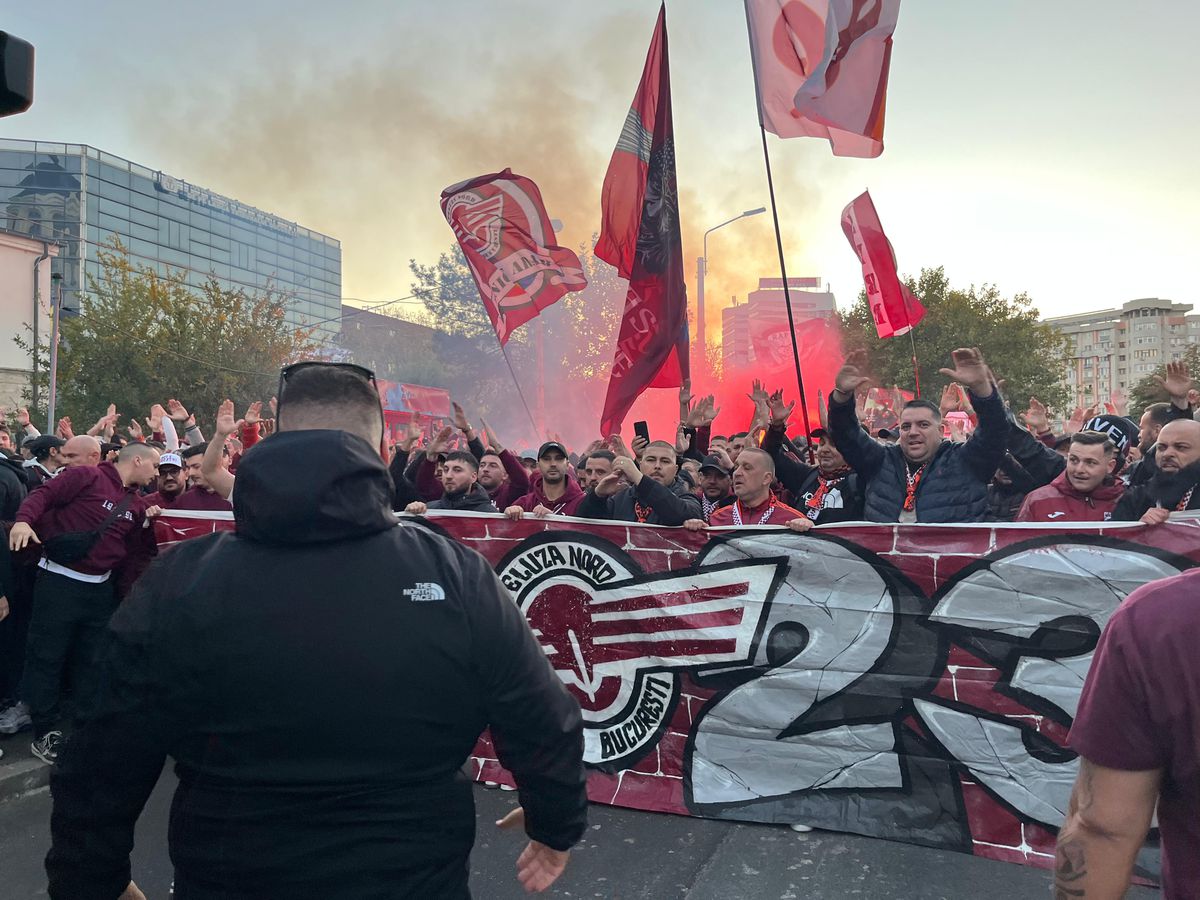 Internaționalul român a apărut în „corteo” rapidist condus de „Bocciu” la Arena Națională!