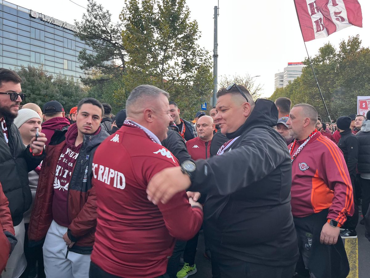 „Corteo” Rapid, înaintea meciului cu Dinamo