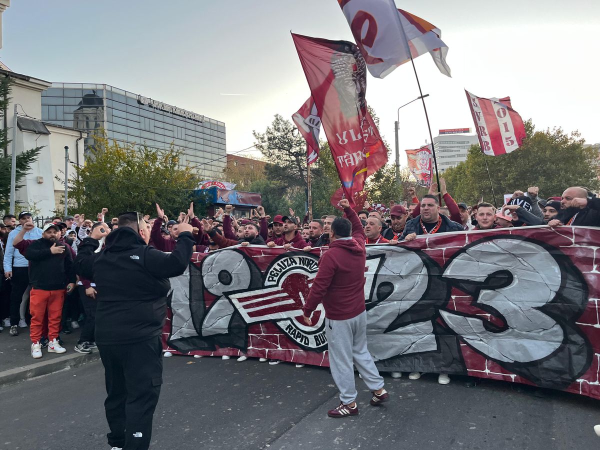 Internaționalul român a apărut în „corteo” rapidist condus de „Bocciu” la Arena Națională!