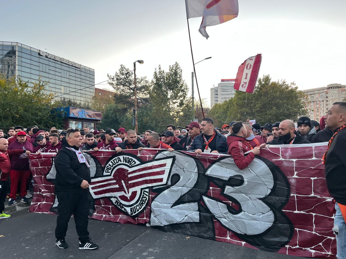 Internaționalul român a apărut în „corteo” rapidist condus de „Bocciu” la Arena Națională!