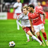 Tobias Christensen vs Daniel Armstrong, în Dinamo - Rapid, 0-2 (19 octombrie 2025). Foto: Ionuț Iordache&Cristi Preda (GSP)