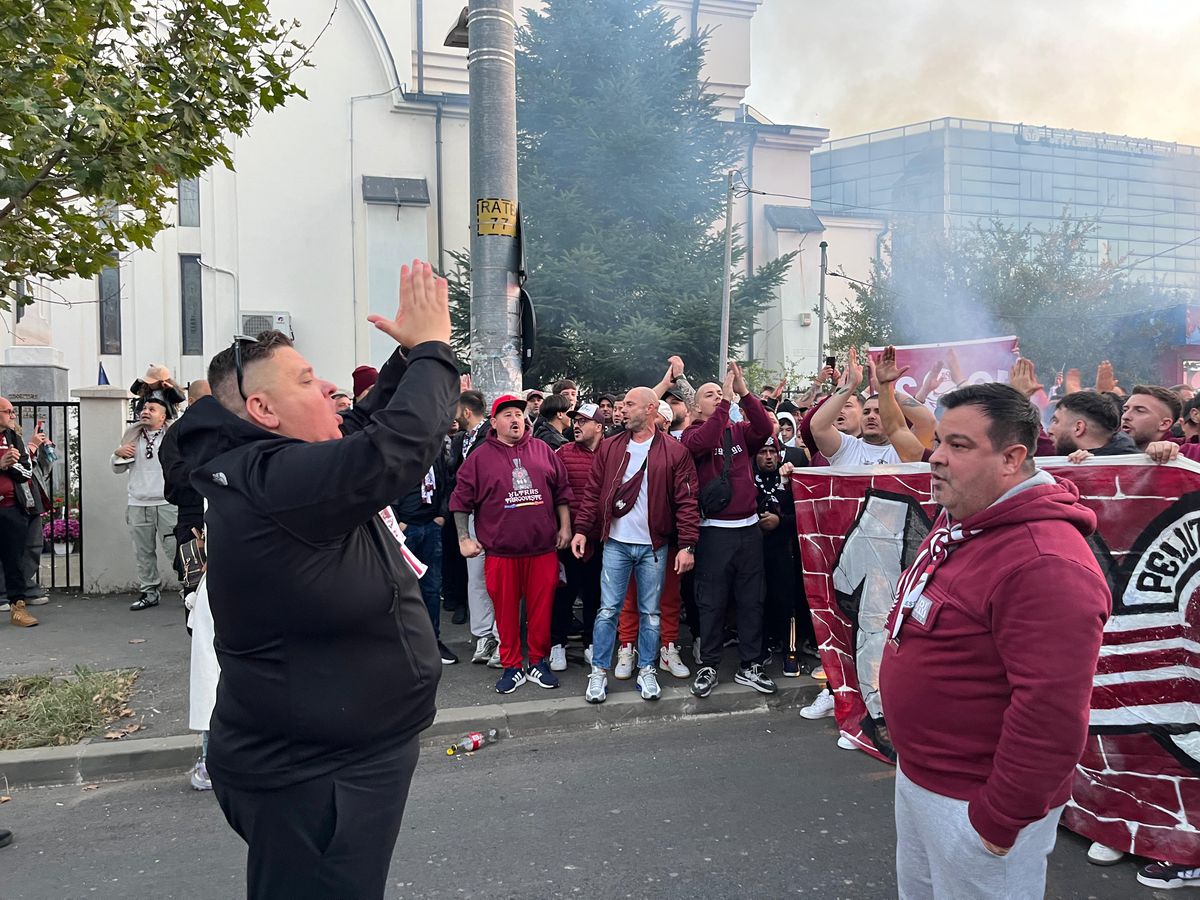 Internaționalul român a apărut în „corteo” rapidist condus de „Bocciu” la Arena Națională!