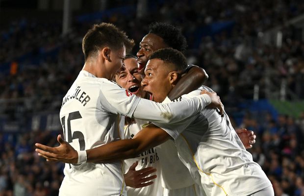 Real Madrid câștigă cu greu la Getafe, după un meci pe care gazdele l-au terminat în 9 oameni » Cum arată situația în fruntea clasamentului din Spania înainte de „El Clasico”
