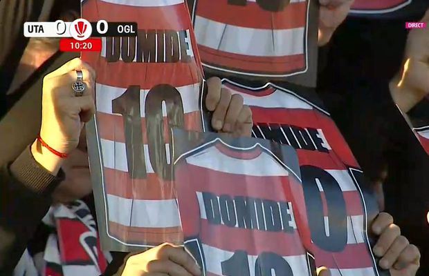 Flavius Domide, omagiat de un stadion întreg » Ce s-a întâmplat în minutul 10 din UTA - Oțelul