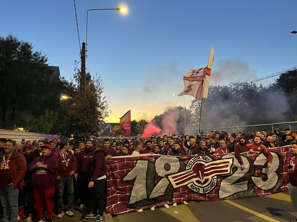 Internaționalul român a apărut în „corteo” rapidist condus de „Bocciu” la Arena Națională!