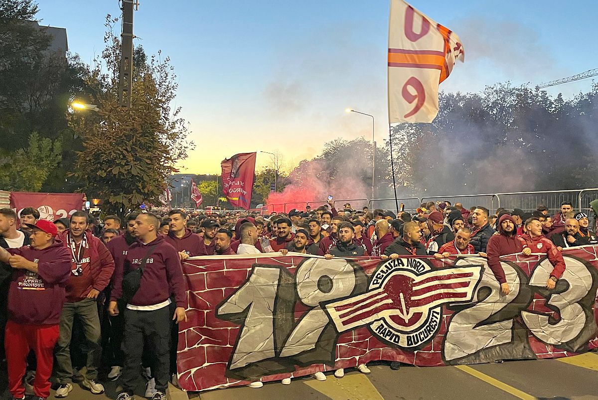 Internaționalul român a apărut în „corteo” rapidist condus de „Bocciu” la Arena Națională!