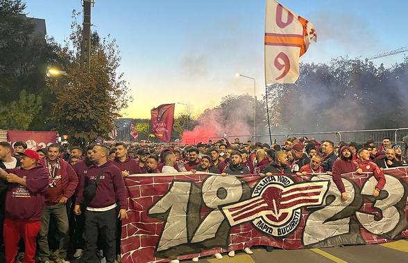 Internaționalul român a apărut în „corteo” rapidist condus de „Bocciu” la Arena Națională!